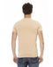 Short Sleeve T-shirt with Round Neck and Front Print L Men