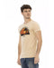 Short Sleeve T-shirt with Round Neck and Front Print M Men