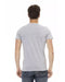 Short Sleeve T-shirt with Round Neck and Front Print 2XL Men