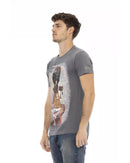 Short Sleeve T-shirt with Round Neck - Front Print 3XL Men