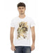 Short Sleeve T-shirt with Round Neck and Front Print L Men