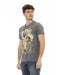 Printed Round Neck Short Sleeve T-Shirt L Men