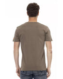 Short Sleeve T-shirt with Round Neck - Front Print XL Men