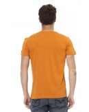 Printed Short Sleeve T-shirt with Round Neck L Men