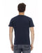 Short Sleeve T-shirt with Round Neck and Front Print 3XL Men