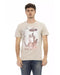 Front Print Short Sleeve T-shirt with Round Neck 3XL Men