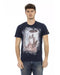 Short Sleeve T-shirt with Front Print 3XL Men