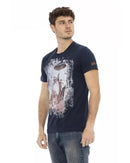 Short Sleeve T-shirt with Front Print 3XL Men