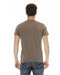 Printed Round Neck Short Sleeve T-shirt L Men