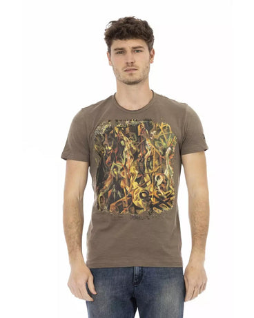 Printed Round Neck Short Sleeve T-shirt XL Men