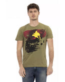 Short Sleeve T-shirt with Front Print 3XL Men