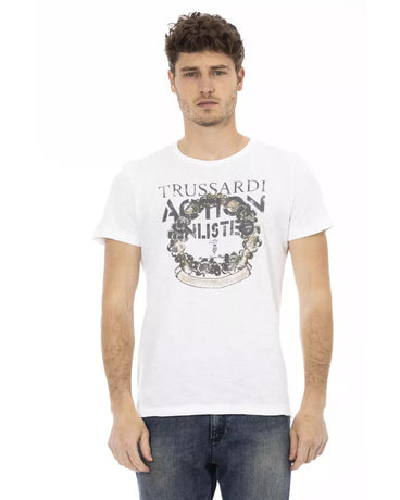 Short Sleeve T-shirt With Round Neck Front Print XL Men