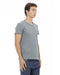 Short Sleeve T-shirt with Round Neck and Chest Pocket Print L Men