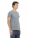 Short Sleeve T-shirt with Round Neck and Chest Pocket Print XL Men