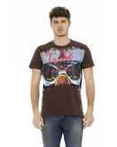 Short Sleeve T-shirt with Round Neck - Front Print 3XL Men