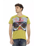 Short Sleeve T-shirt with Round Neck and Front Print L Men