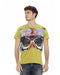 Short Sleeve T-shirt with Round Neck and Front Print XL Men