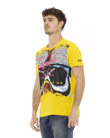 Front Print Short Sleeve T-shirt with Round Neck 3XL Men