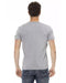 Short Sleeve T-shirt with Round Neck and Front Print L Men