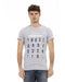 Short Sleeve Round Neck T-shirt with Front Print L Men