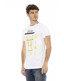 Front Print Short Sleeve T-Shirt with Round Neck L Men