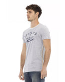 Short Sleeve T-shirt with Round Neck - Front Print XL Men