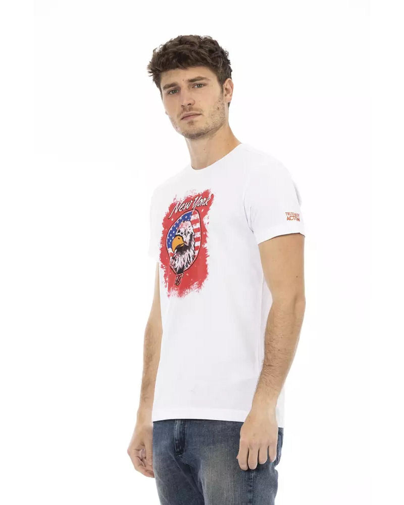 Short Sleeve T-shirt with Front Print - 2XL