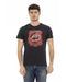 Short Sleeve T-shirt with Round Neck and Front Print 2XL Men