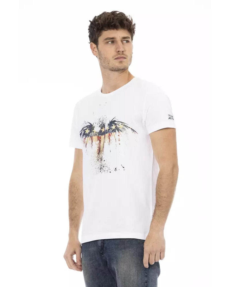 Front Print Short Sleeve T-shirt L Men