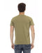 Short Sleeve T-shirt with Round Neck and Front Print 3XL Men