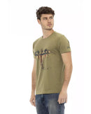 Short Sleeve T-shirt with Round Neck and Front Print S Men