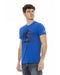 Short Sleeve T-shirt with Round Neck and Front Print 3XL Men