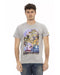 Short Sleeve T-shirt with Round Neck and Front Print L Men