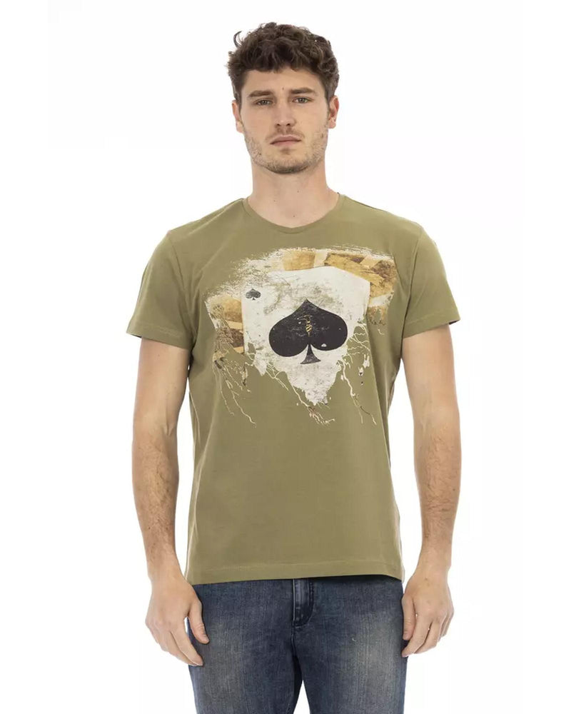 Printed Short Sleeve Round Neck T-shirt L Men