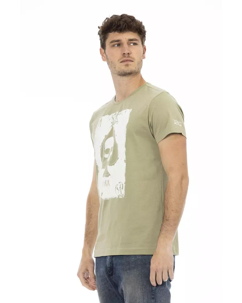 Front Print Short Sleeve T-shirt L Men