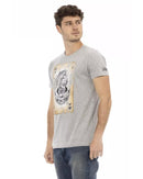 Short Sleeve T-shirt with Front Print 3XL Men