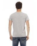 Short Sleeve T-shirt with Round Neck - Front Print 3XL Men