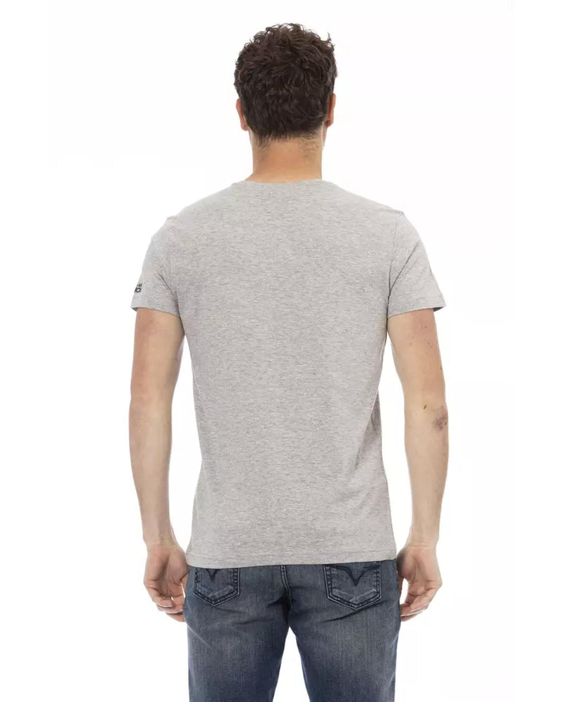 Short Sleeve T-shirt with Round Neck - Front Print 3XL Men