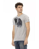 Short Sleeve T-shirt with Round Neck - Front Print M Men