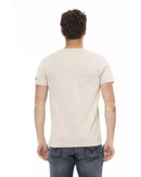 Short Sleeve T-shirt with Round Neck - Front Print L Men