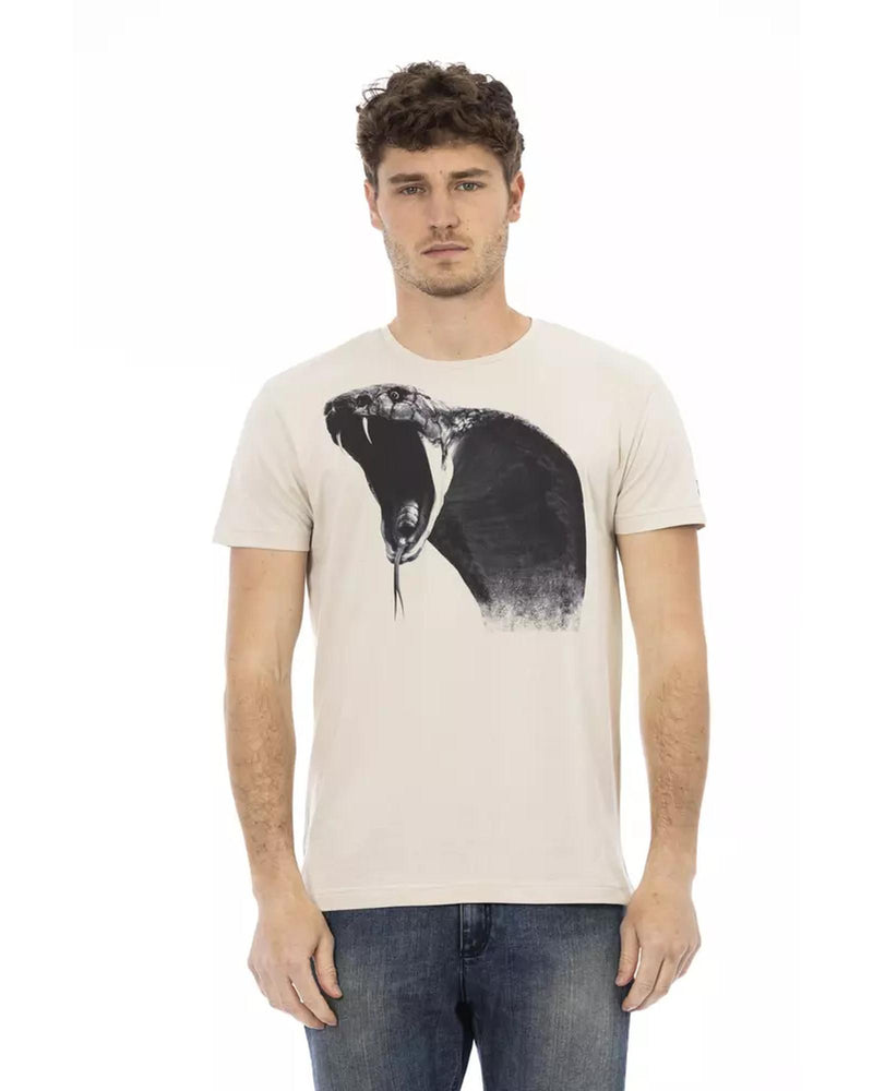 Short Sleeve T-shirt with Round Neck - Front Print XL Men