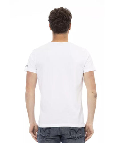 Short Sleeve Round Neck T-Shirt with Front Print 3XL Men