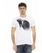 Short Sleeve Round Neck T-Shirt with Front Print L Men