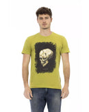 Short Sleeve Round Neck T-shirt with Front Print XL Men