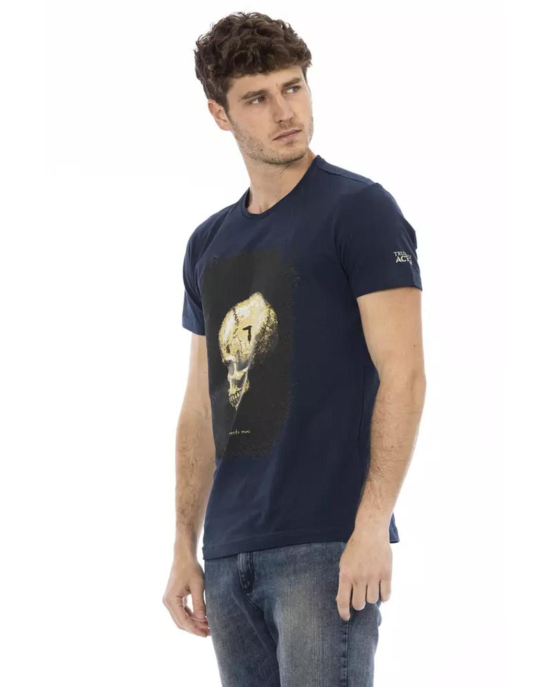 Short Sleeve T-shirt with Front Print 3XL Men