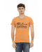 V-Neck Short Sleeve T-shirt with Front Print L Men