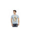 Short Sleeve T-shirt with V-neck and Front Print 2XL Men