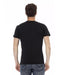 Short Sleeve V-Neck T-shirt with Front Print 3XL Men