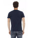 Short Sleeve T-shirt with V-neck and Front Print S Men