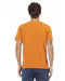 Short Sleeve V-Neck T-Shirt with Front Print 2XL Men